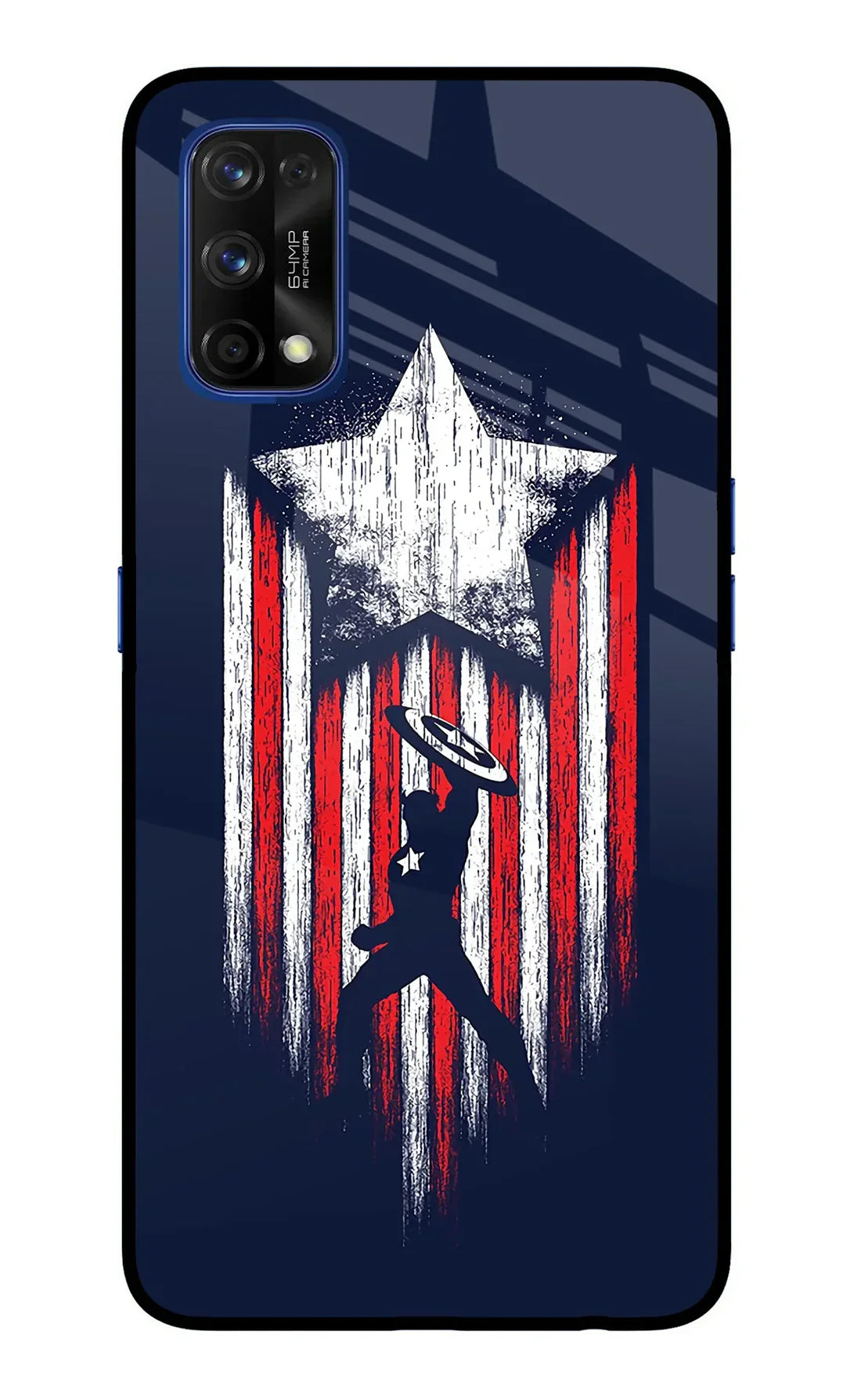 Captain America Marvel Art Realme 7 Pro Back cover