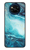 Blue Glitter Marble Poco X3/X3 Pro Glass Case