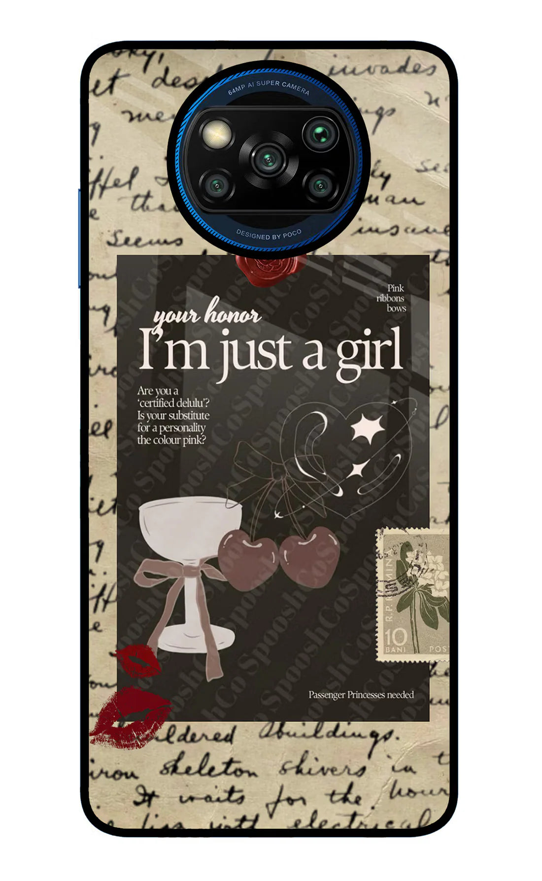 I am just a girl Poco X3/X3 Pro Back cover