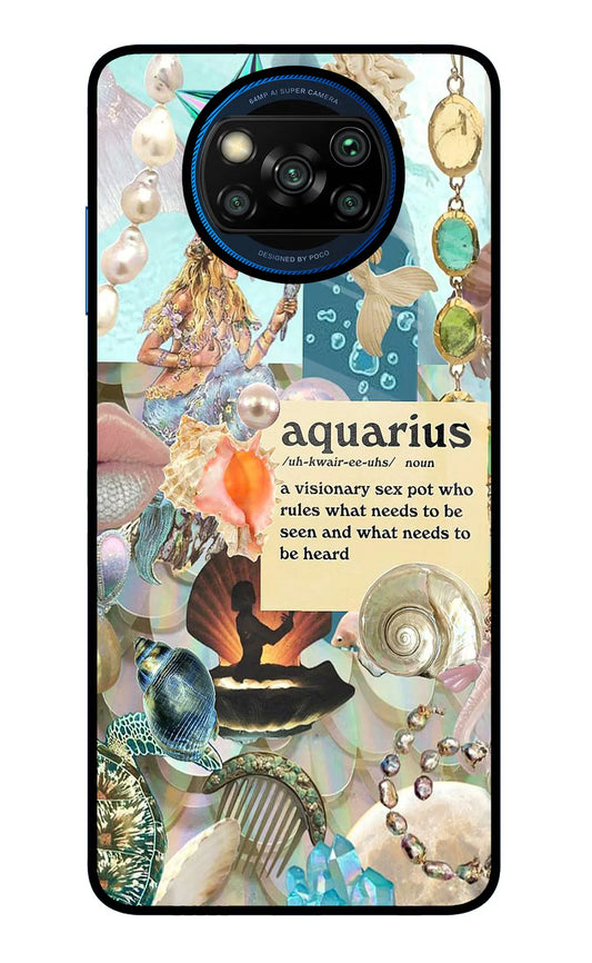 Aquarius Zodiac Poco X3/X3 Pro Back cover