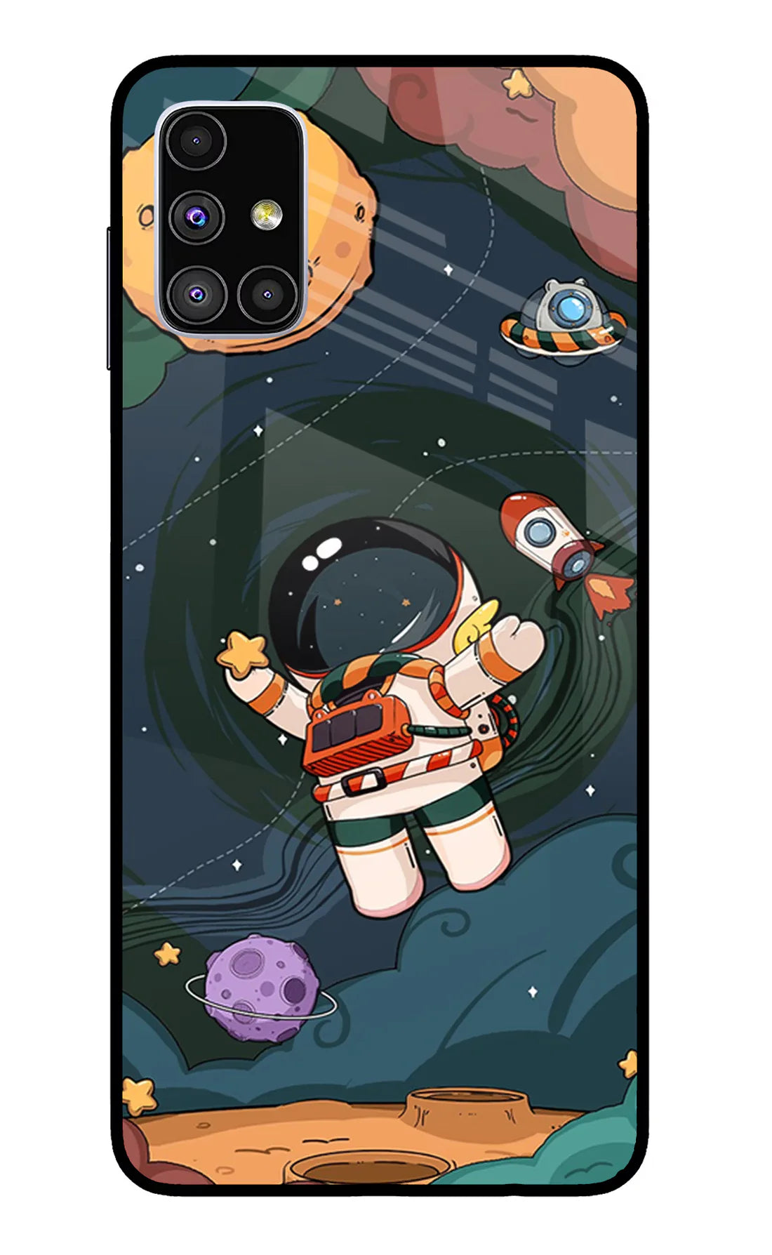 Cartoon Astronaut Samsung M51 Back cover