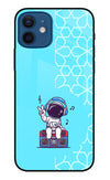 Cute Astronaut Chilling iPhone 12 Glass Case