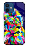 Vector Art Lion iPhone 12 Mini Glass Case