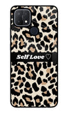 Leopard Print Self Love Oppo A15/A15s Glass Case