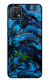 Dark Blue Abstract Oppo A15/A15s Glass Case