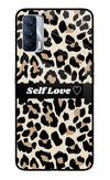 Leopard Print Self Love Realme X7 Glass Case