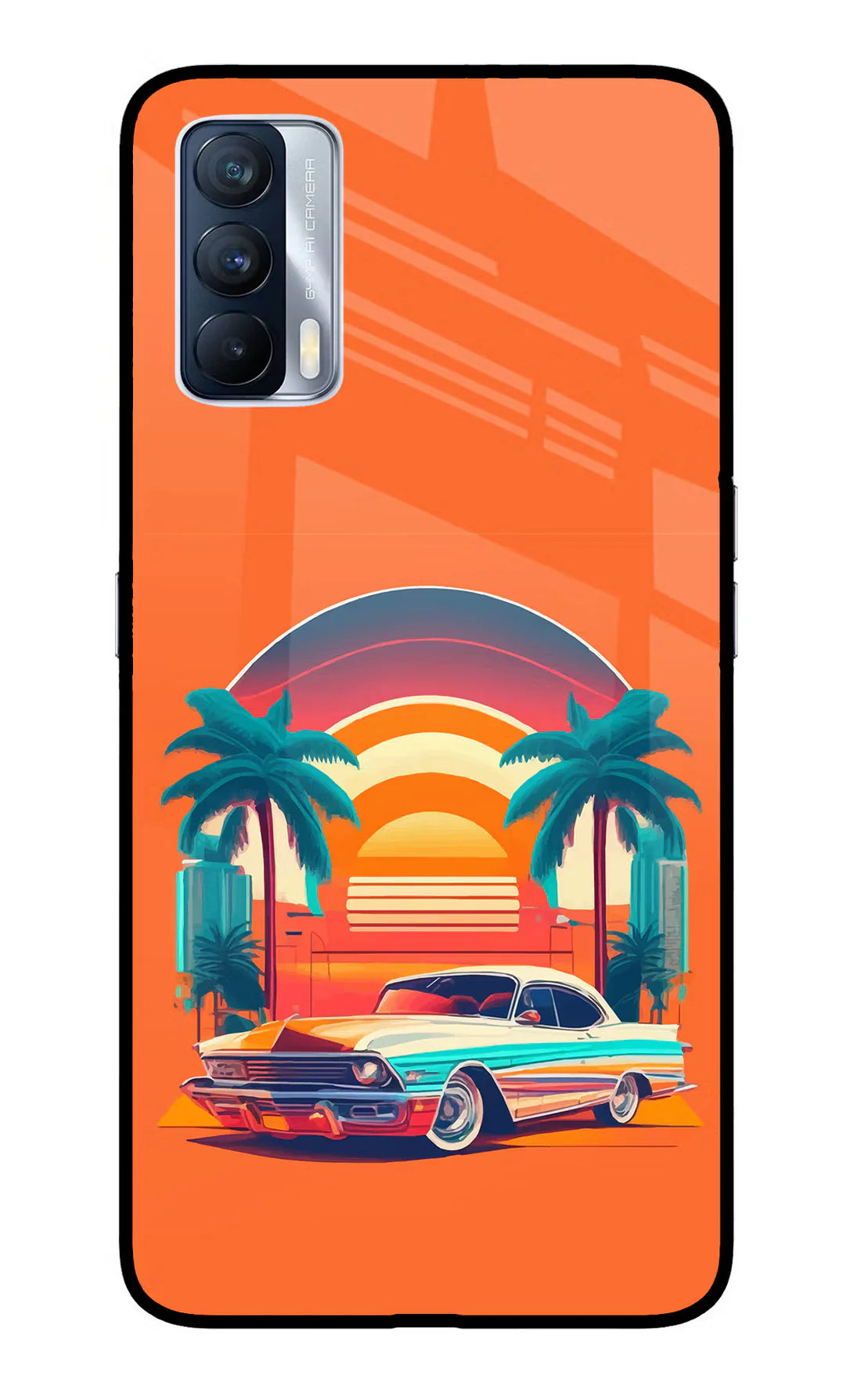 Palm Drive 80s Realme X7 Back cover