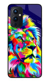 Vector Art Lion Oneplus 9 Glass Case