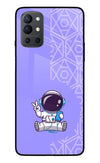 Cute Astronaut Chilling Oneplus 9R Glass Case