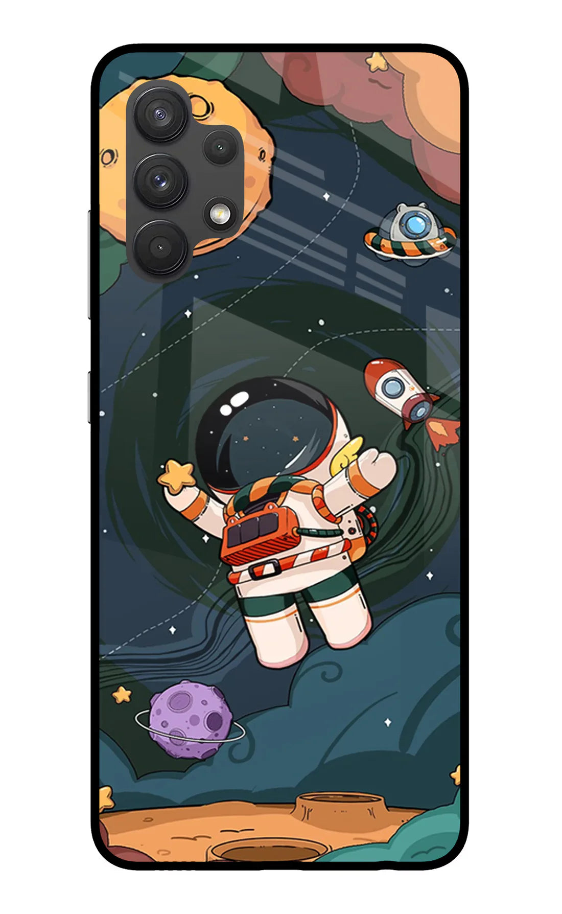 Cartoon Astronaut Samsung A32 4G Back cover