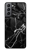 Black Marble Pattern Samsung S21 Glass Case