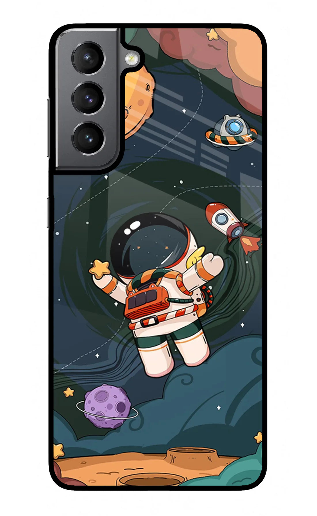 Cartoon  Astronaut Samsung S21 Plus Back cover