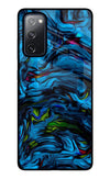 Dark Blue Abstract Samsung S20 FE Glass Case