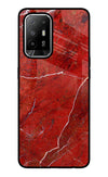 Red Marble Design Oppo F19 Pro+ Glass Case