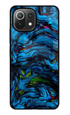 Dark Blue Abstract Mi 11 Lite Glass Case