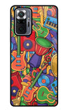 Music Instrument Doodle Redmi Note 10 Pro Max Glass Case