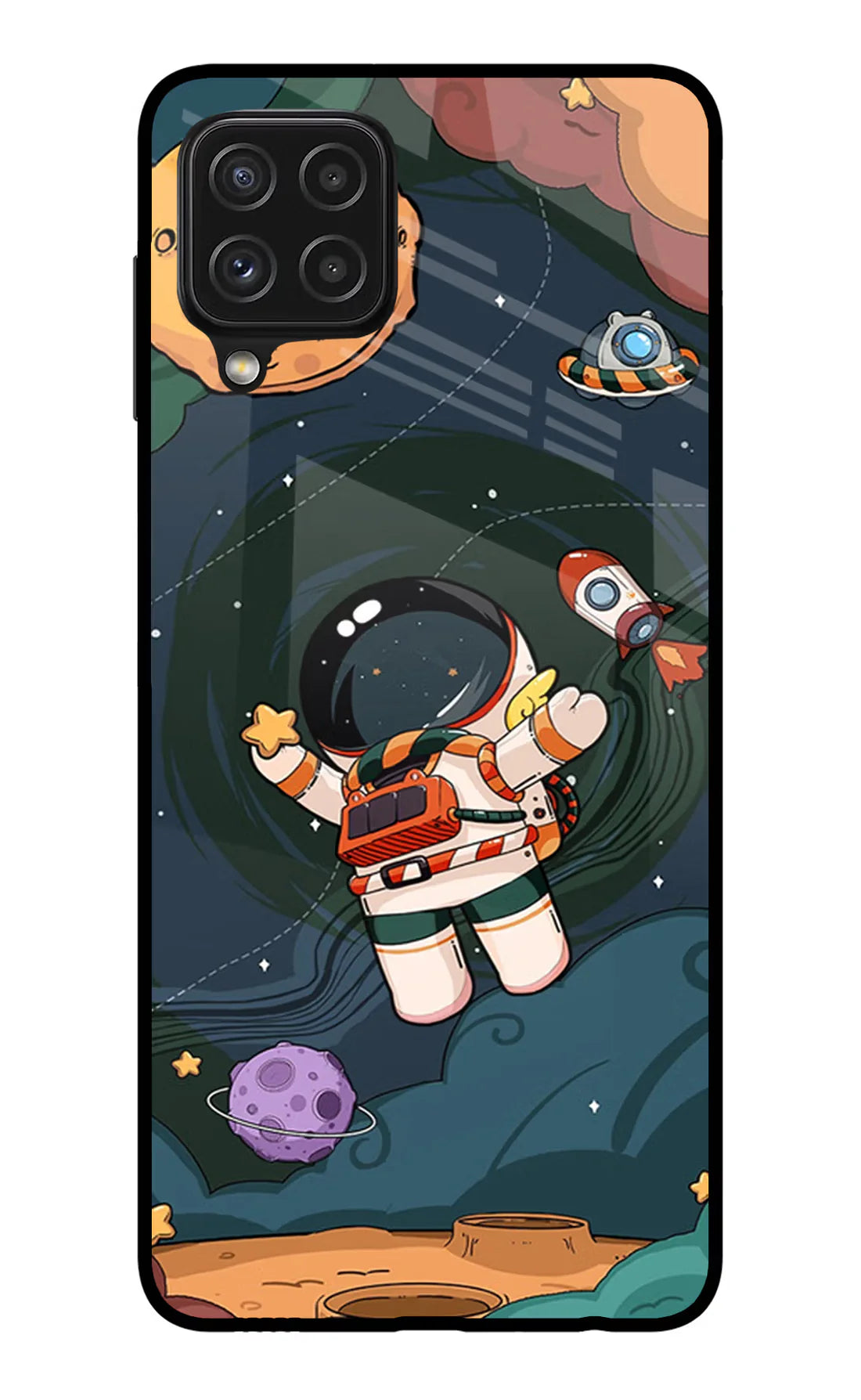 Cartoon Astronaut Samsung A22 4G Back cover