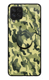 Camouflage Samsung A22 4G Glass Case