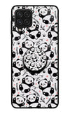 Cute Panda Samsung A22 4G Glass Case