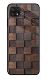 Wooden Cube Design Samsung A22 5G Glass Case