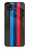 BMW Stripes Pattern Samsung A22 5G Glass Case