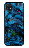 Dark Blue Abstract Samsung A22 5G Glass Case