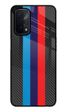 BMW Stripes Pattern Oppo A74 5G Glass Case