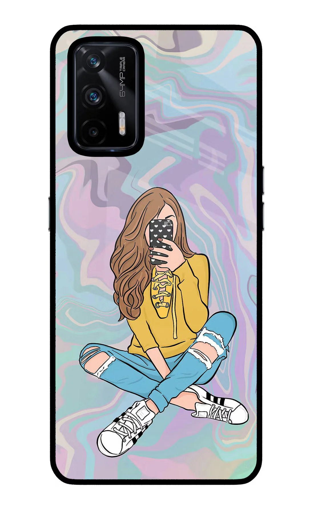Selfie Girl Realme X7 Max Back cover