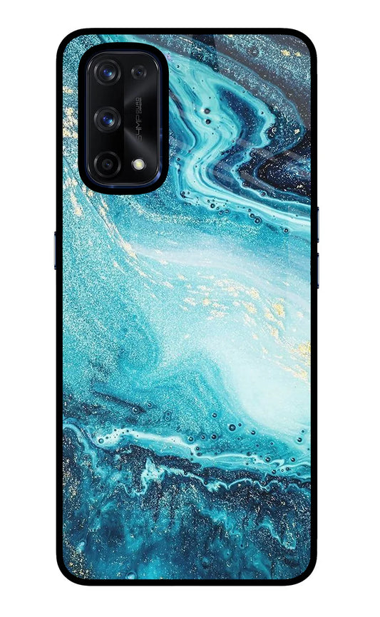 Blue Glitter Marble Realme X7 Pro Back cover