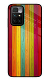 Multicolor Wooden Redmi 10 Prime Glass Case