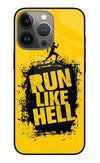 Run Like Hell iPhone 13 Pro Glass Case