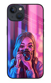 Girl Photographer iPhone 13 Mini Glass Case