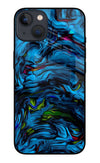 Dark Blue Abstract iPhone 13 Mini Glass Case