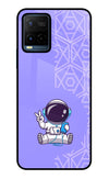 Cute Astronaut Chilling Vivo Y21/Y21s/Y33s Glass Case