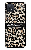 Leopard Print Self Love Oppo A16 Glass Case