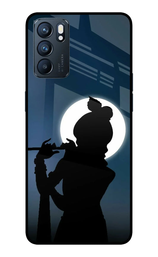 Shri Krishna Silhouette Oppo Reno6 5G back cover