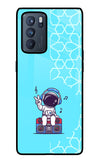 Cute Astronaut Chilling Oppo Reno6 Pro 5G Glass Case