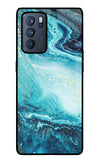 Blue Glitter Marble Oppo Reno6 Pro 5G Glass Case