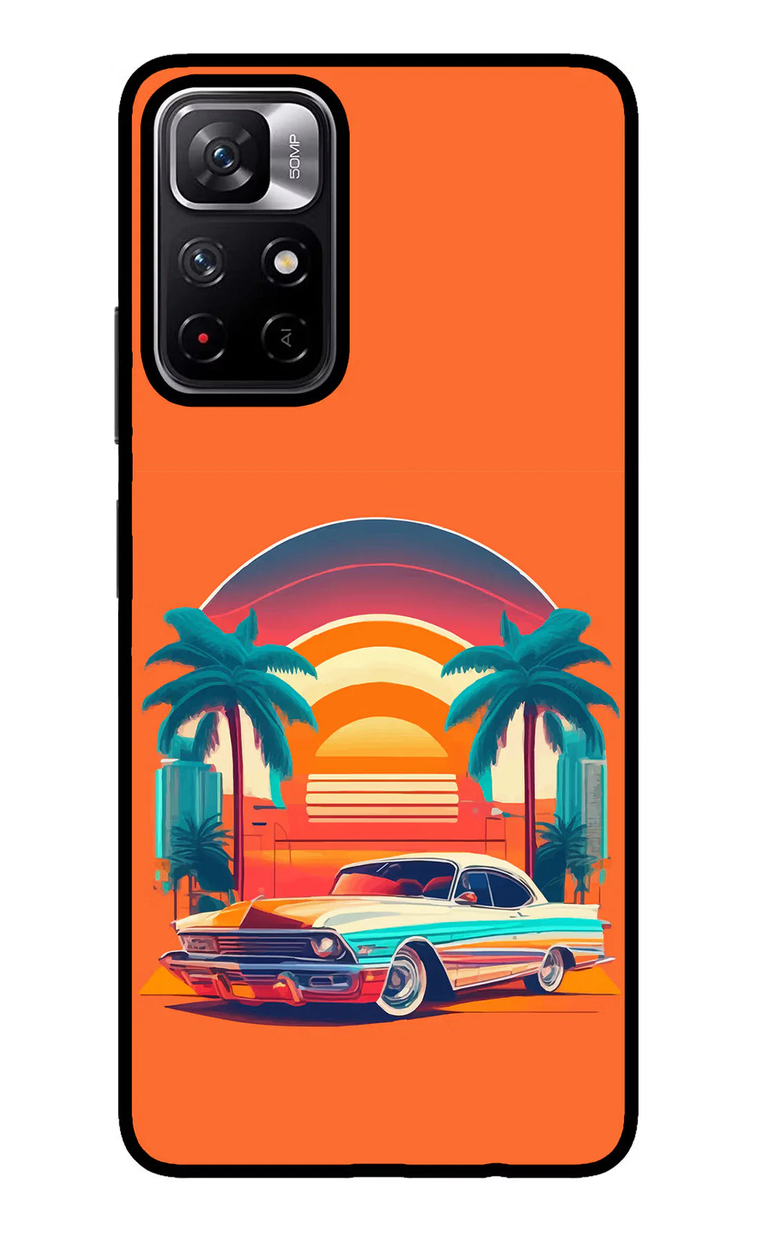 Palm Drive 80s Redmi Note 11T 5G Back cover