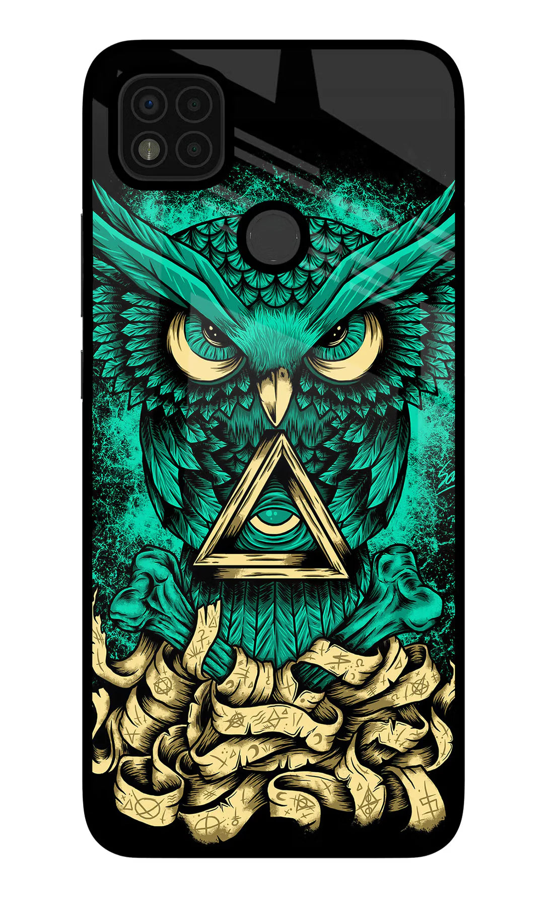Green Owl Poco C31 Back cover