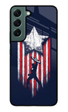 Captain America Marvel Art Samsung S22 Glass Case