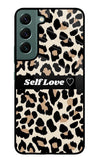 Leopard Print Self Love Samsung S22 Plus Glass Case