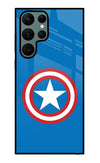 Captain America Logo Samsung S22 Ultra Glass Case