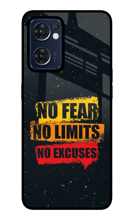 No Fear No Limits No Excuse Oppo Reno7 5G back cover