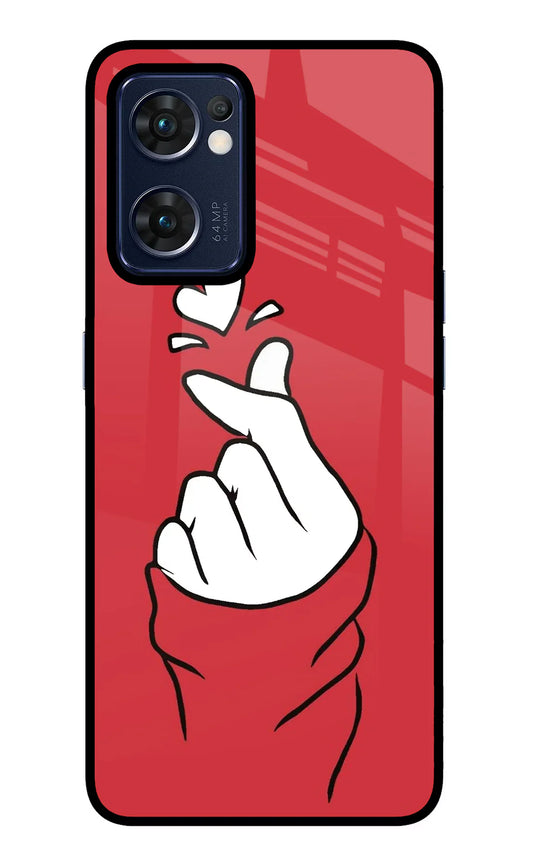 Korean Love Sign Oppo Reno7 5G back cover