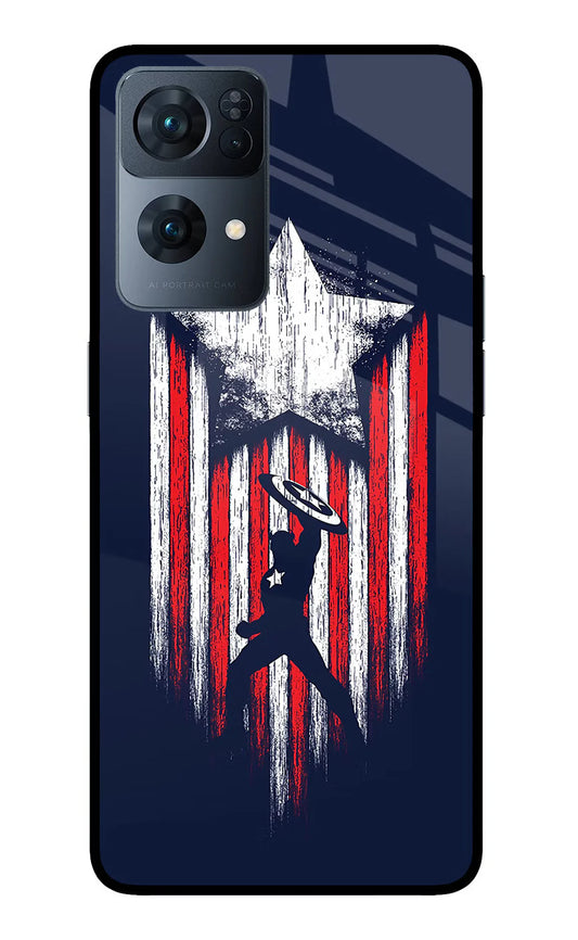 Captain America Marvel Art Oppo Reno7 Pro 5G back cover