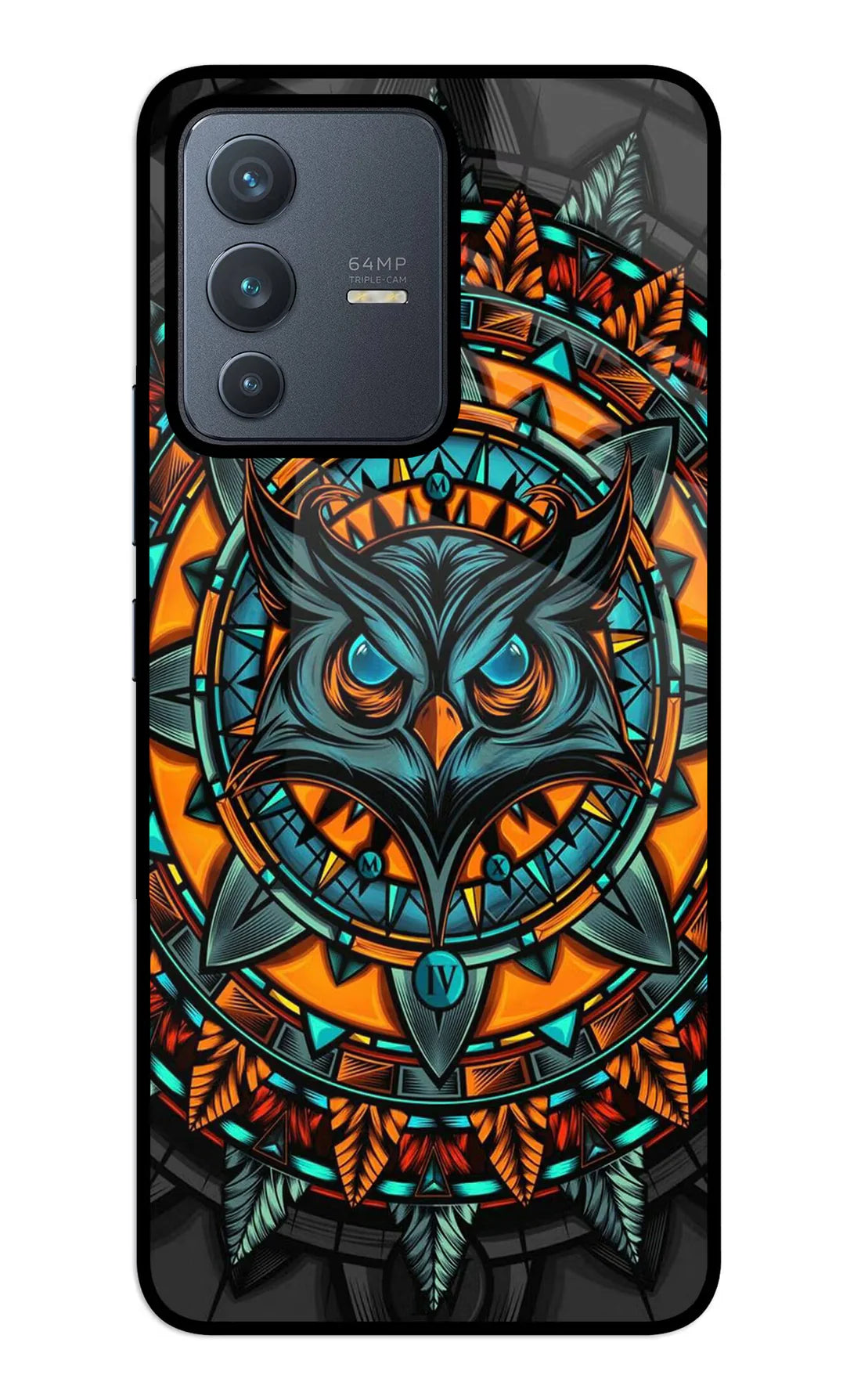 Angry Owl Art Vivo V23 5G Back cover