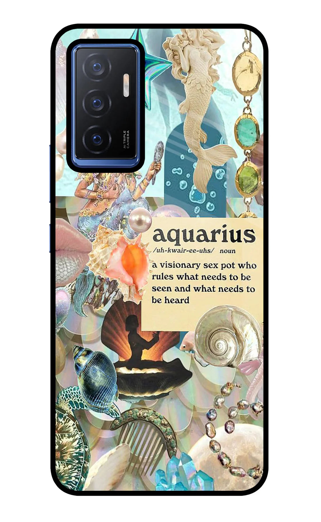 Aquarius Zodiac Vivo V23E 5G Back cover