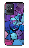 Cubic Abstract Vivo Y75 5G/Vivo T1 5G Glass Case