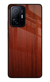 Wooden Plain Pattern Mi 11T Pro 5G Glass Case